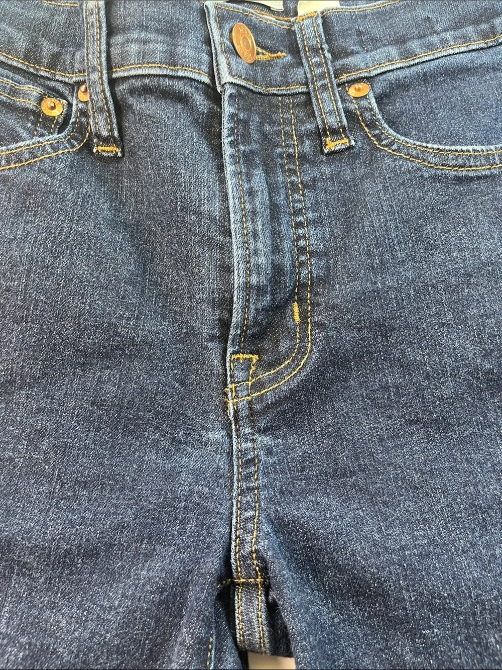 J Crew Women’s Classic Mid-Rise Dark Blue Denim Jeans Sz 26